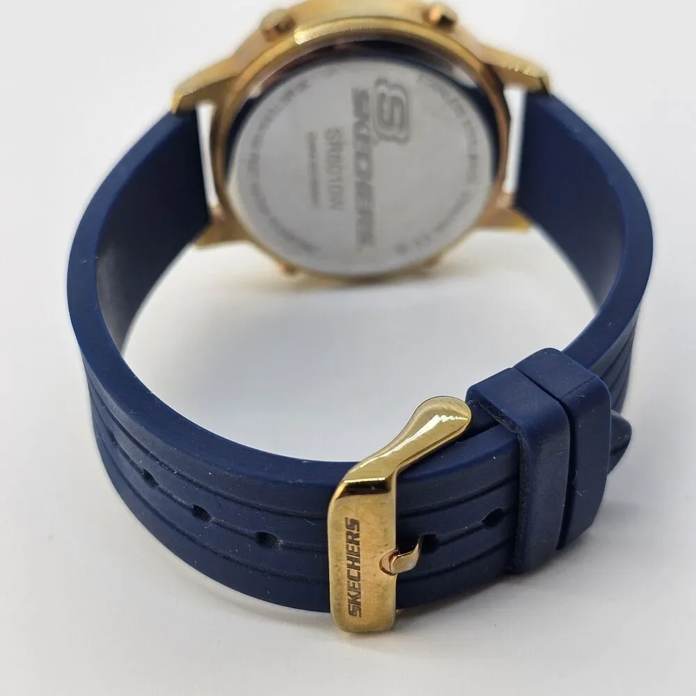 Sketchers Unisex Watch 40MM Rose Gold Blue‎ Gray Case Blue Plastic Bands